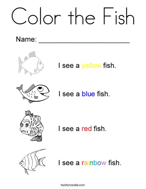 Color the fish coloring page