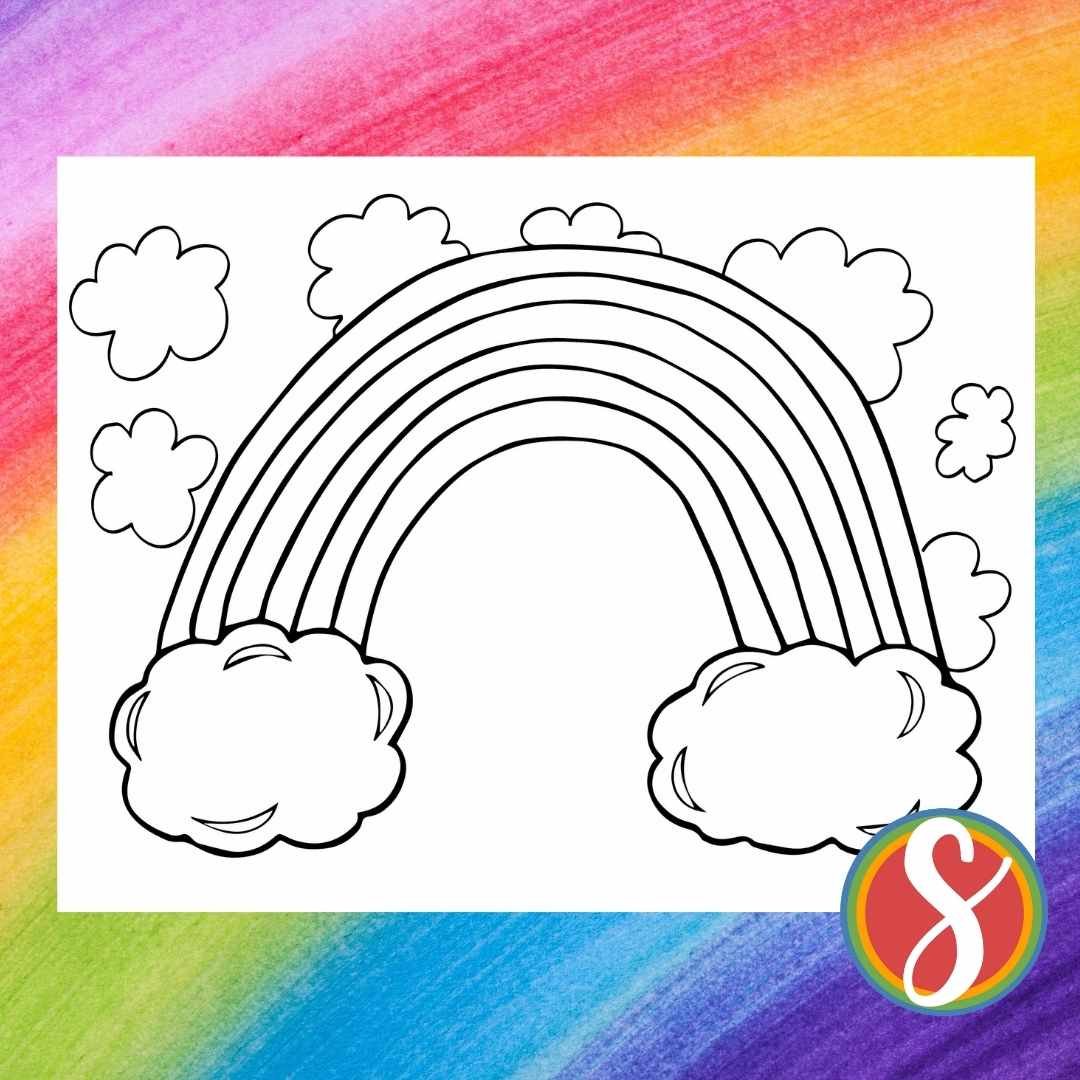 Free rainbow coloring pages â stevie doodles