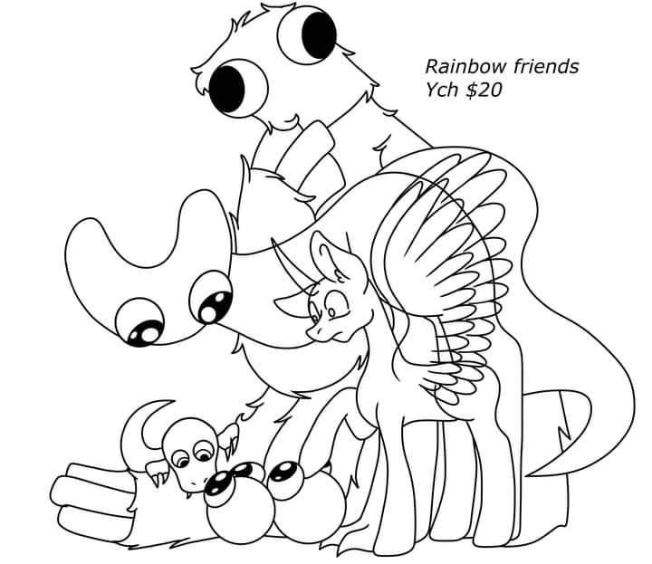 Rainbow friends ych only for by redxx on
