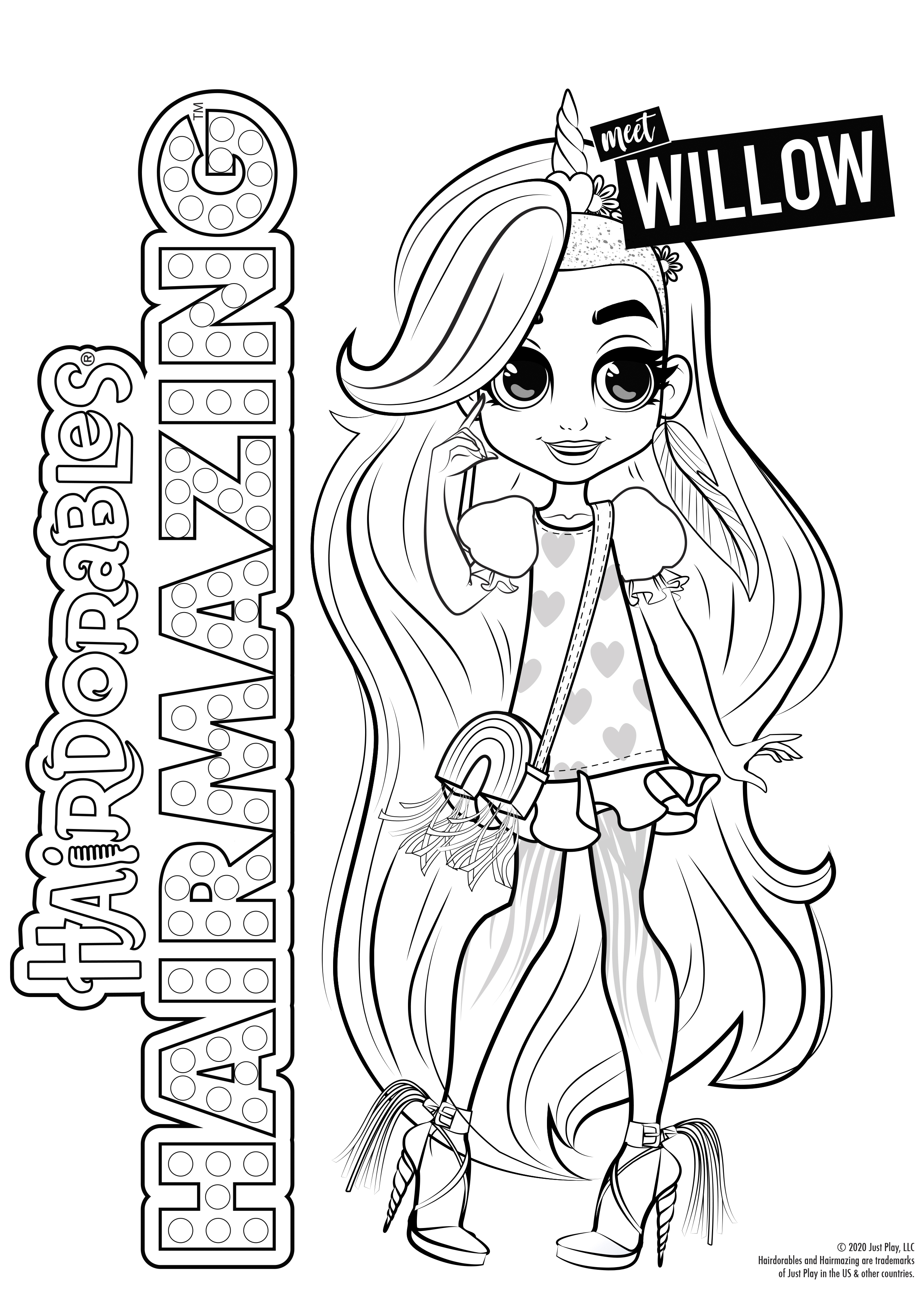 Hairdorables hairmazing coloring pages