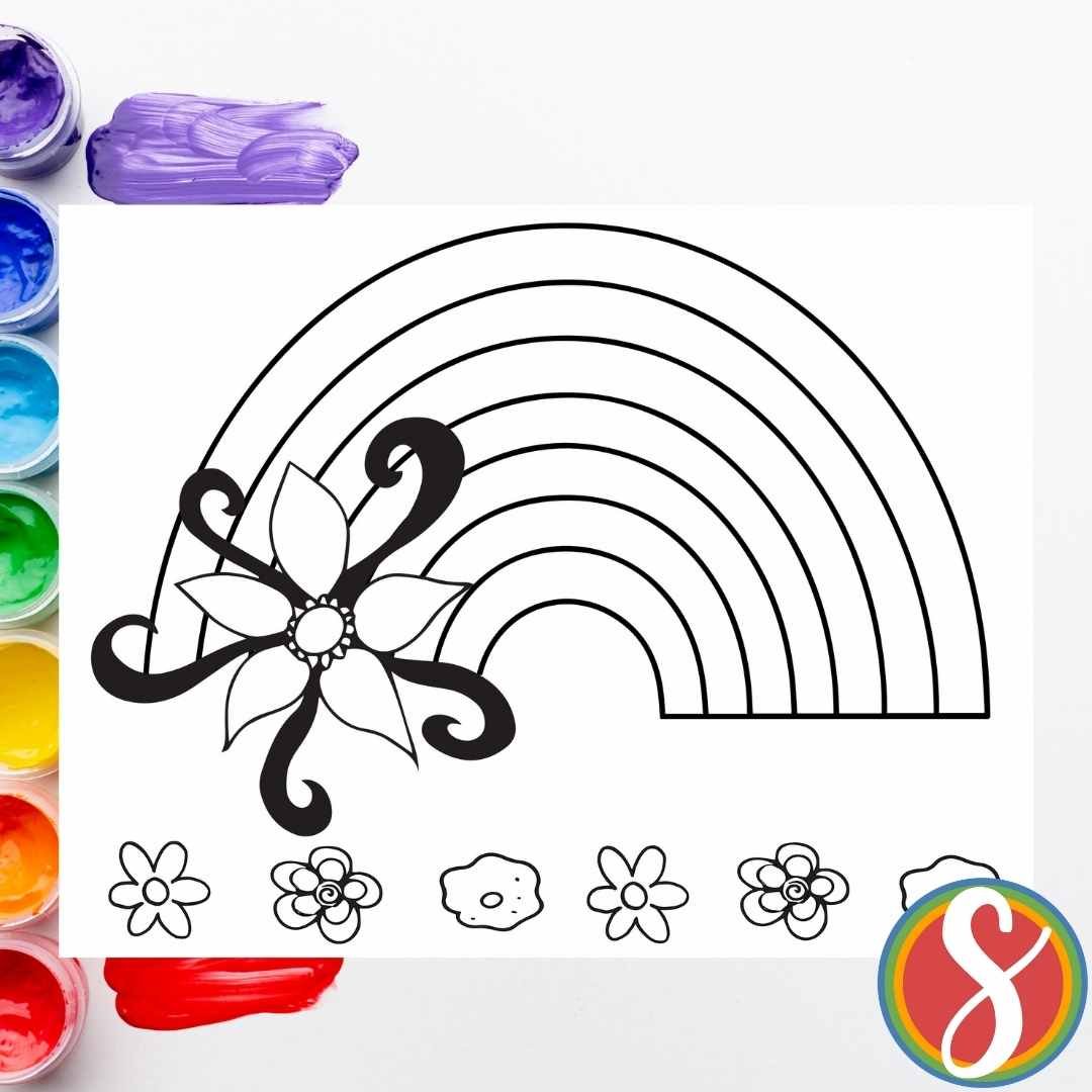 Free rainbow coloring pages â stevie doodles