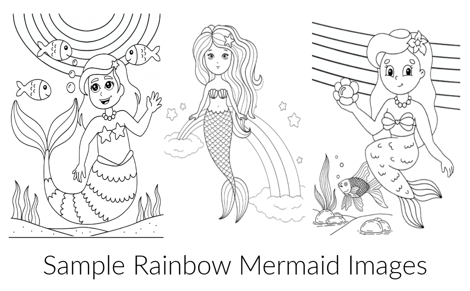 Rainbow mermaids coloring book adorable mermaid coloring book for kids ages