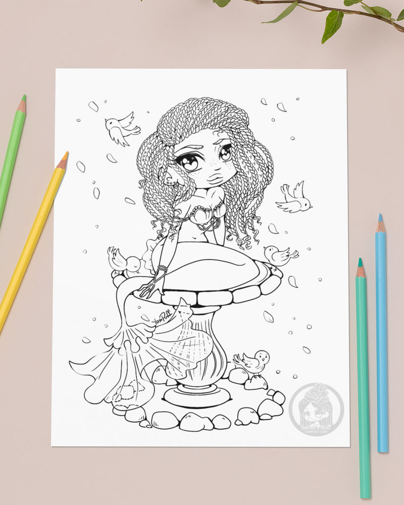 Dtiys mermaid coloring page by yampuff on