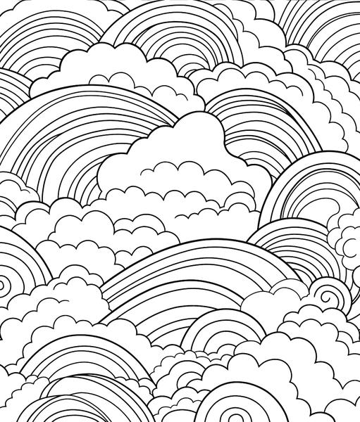 Free printable abstract coloring pages list