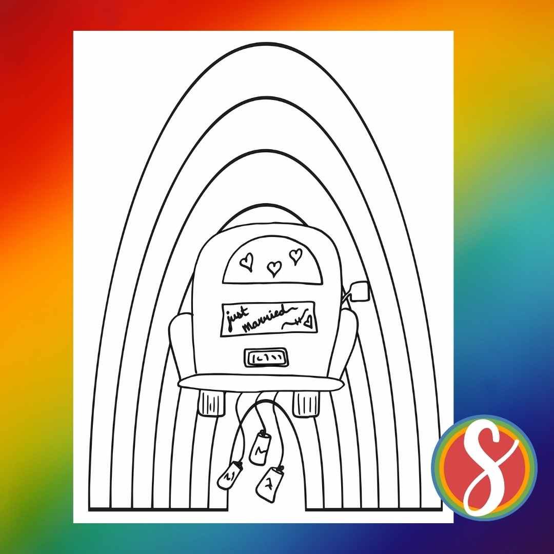 Free rainbow coloring pages â stevie doodles