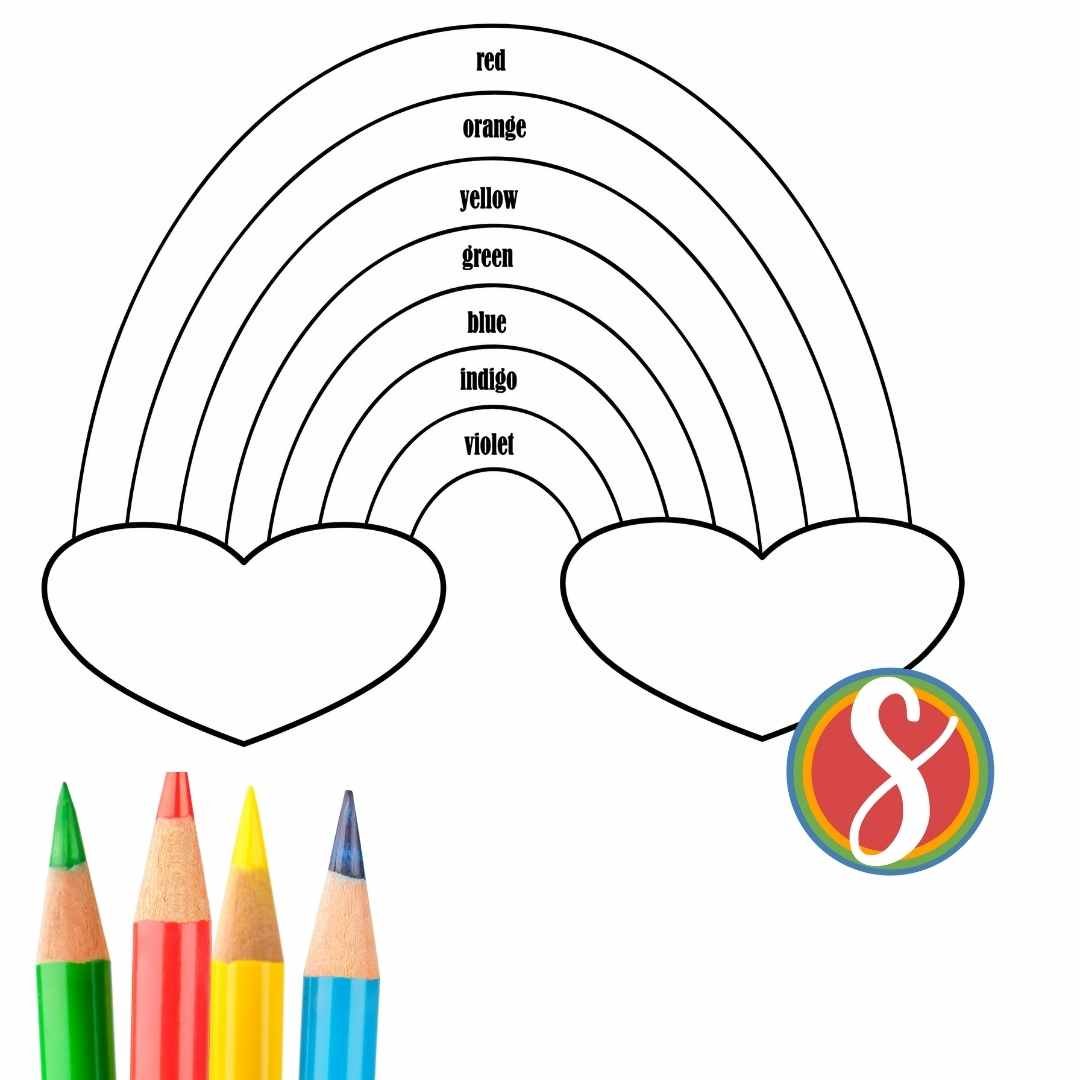 Free rainbow coloring pages â stevie doodles