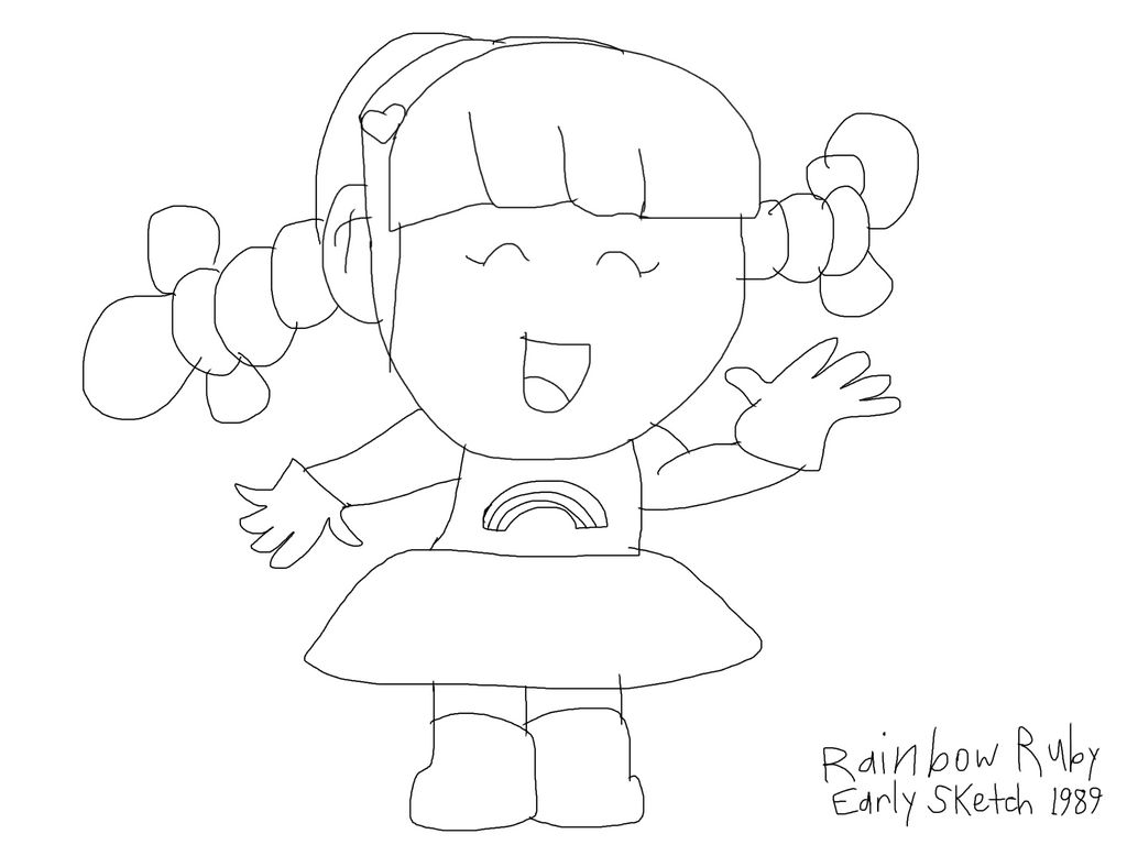 Rainbow ruby early sketch by trustamann on