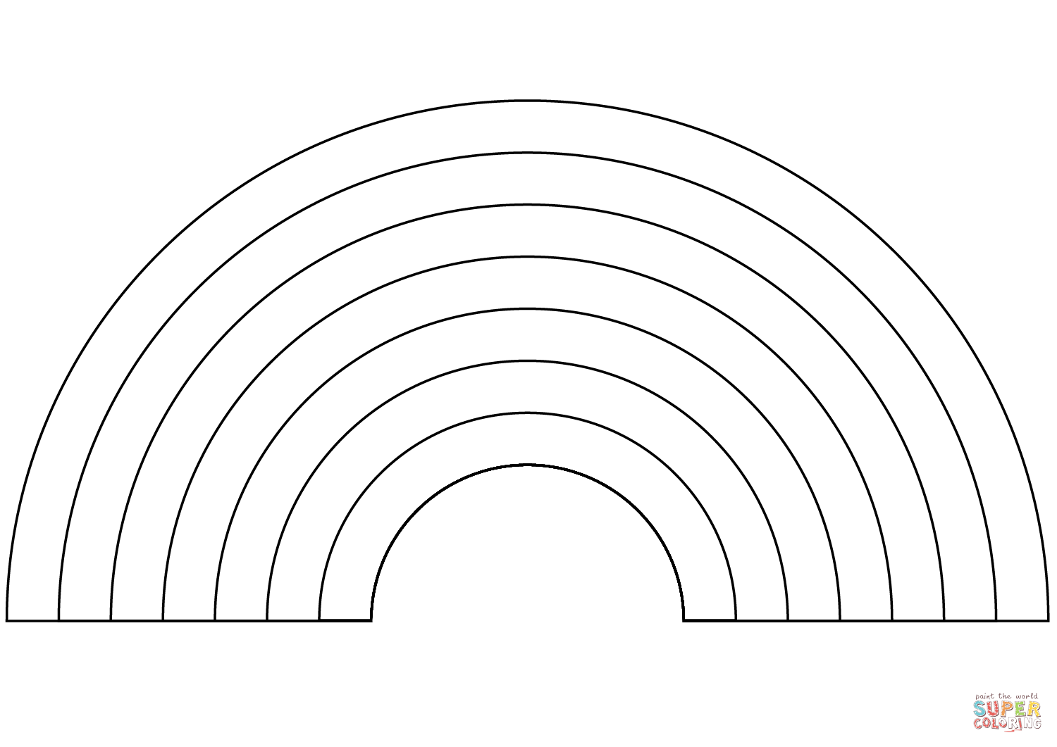 Rainbow coloring page free printable coloring pages