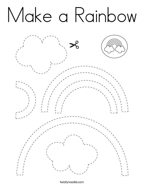 Make a rainbow coloring page