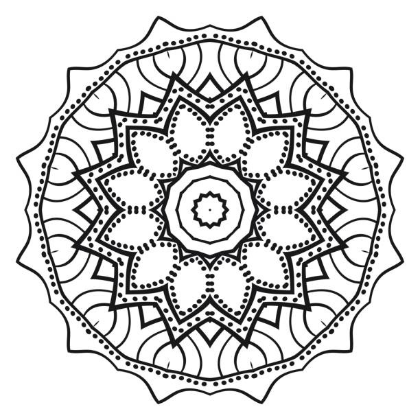 Drawing of rangoli designs stock illustrations royalty