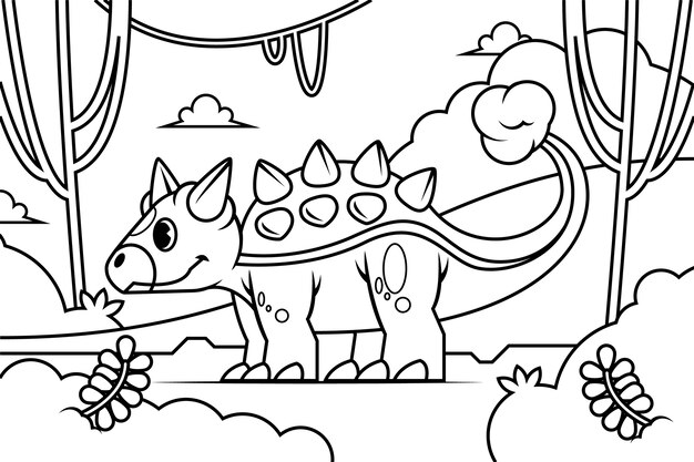 Page velociraptor coloring page vectors illustrations for free download