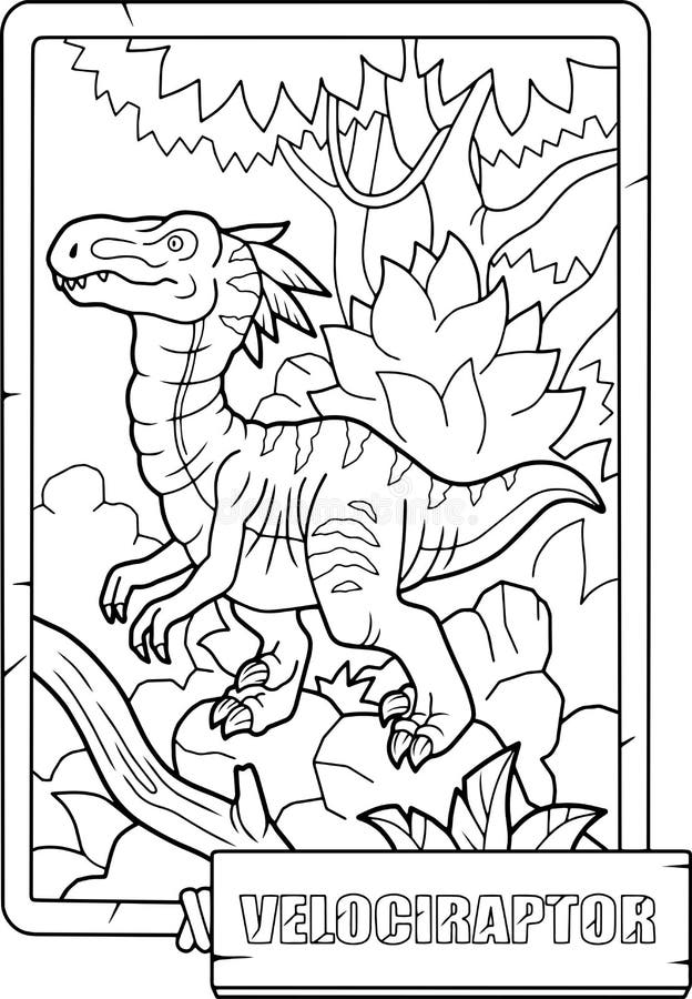 Velociraptor coloring stock illustrations â velociraptor coloring stock illustrations vectors clipart