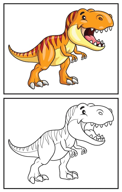 Page velociraptor coloring page vectors illustrations for free download