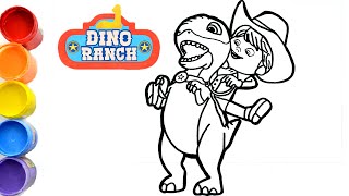 Ð how to draw and color speedy raptor blitz and jon dino ranch disney