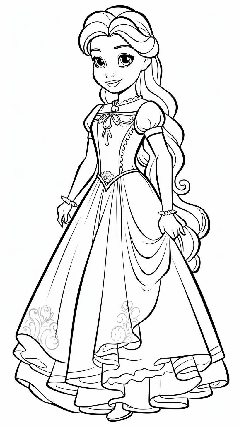 Disney princesses coloring pages for girls coloring pages