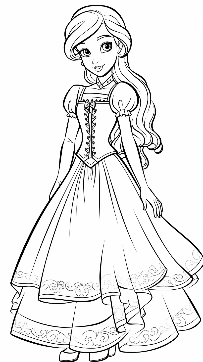 Disney princesses coloring pages for girls coloring pages