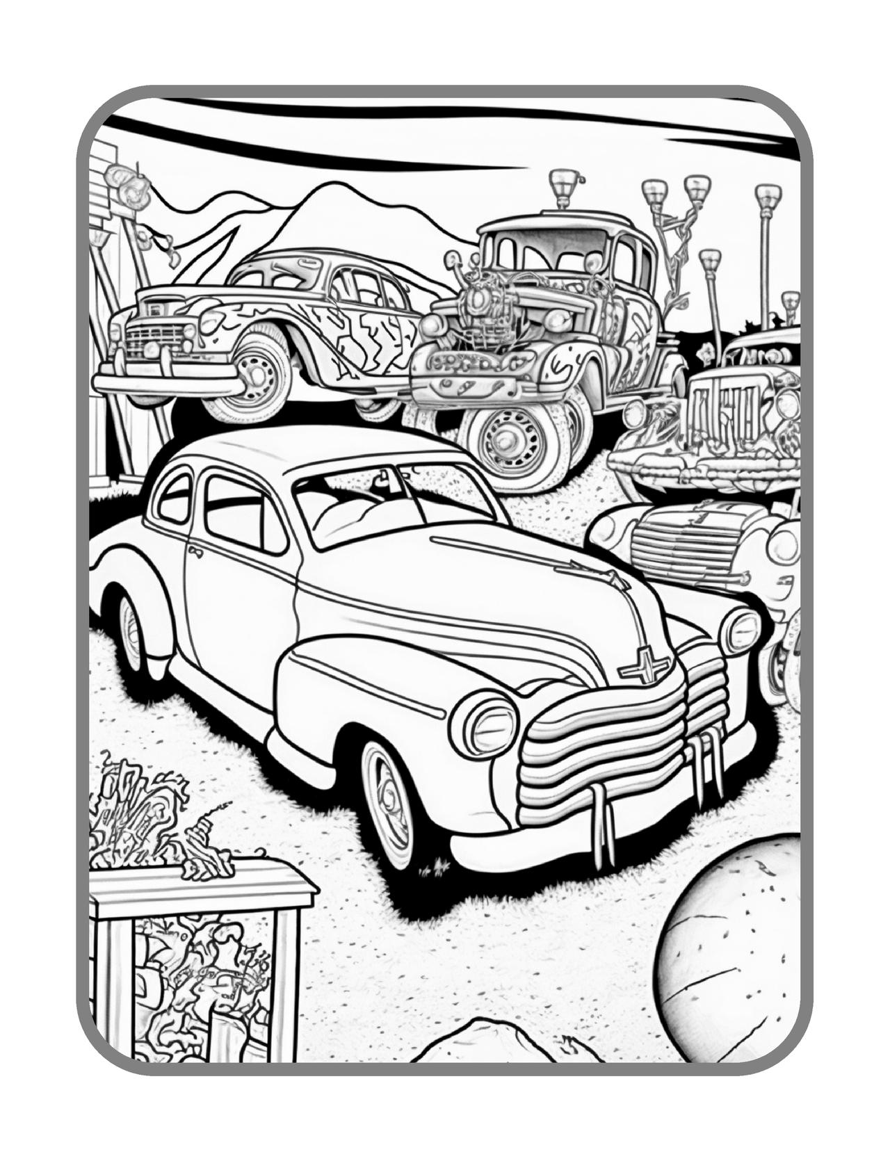 Cars coloring pages in premium quality by coloringbooksart on