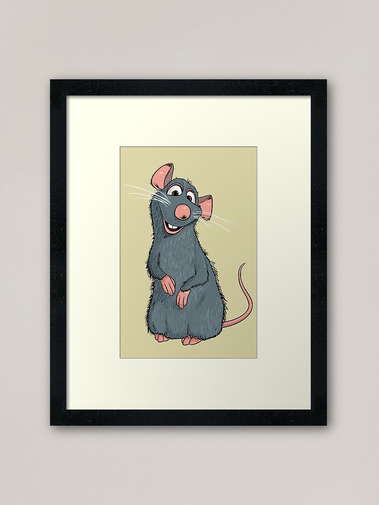 Remy from ratatouille framed art print for sale by blacksnowics