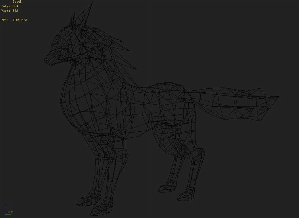 Low poly d monster