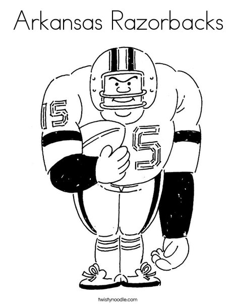 Arkansas razorbacks coloring page