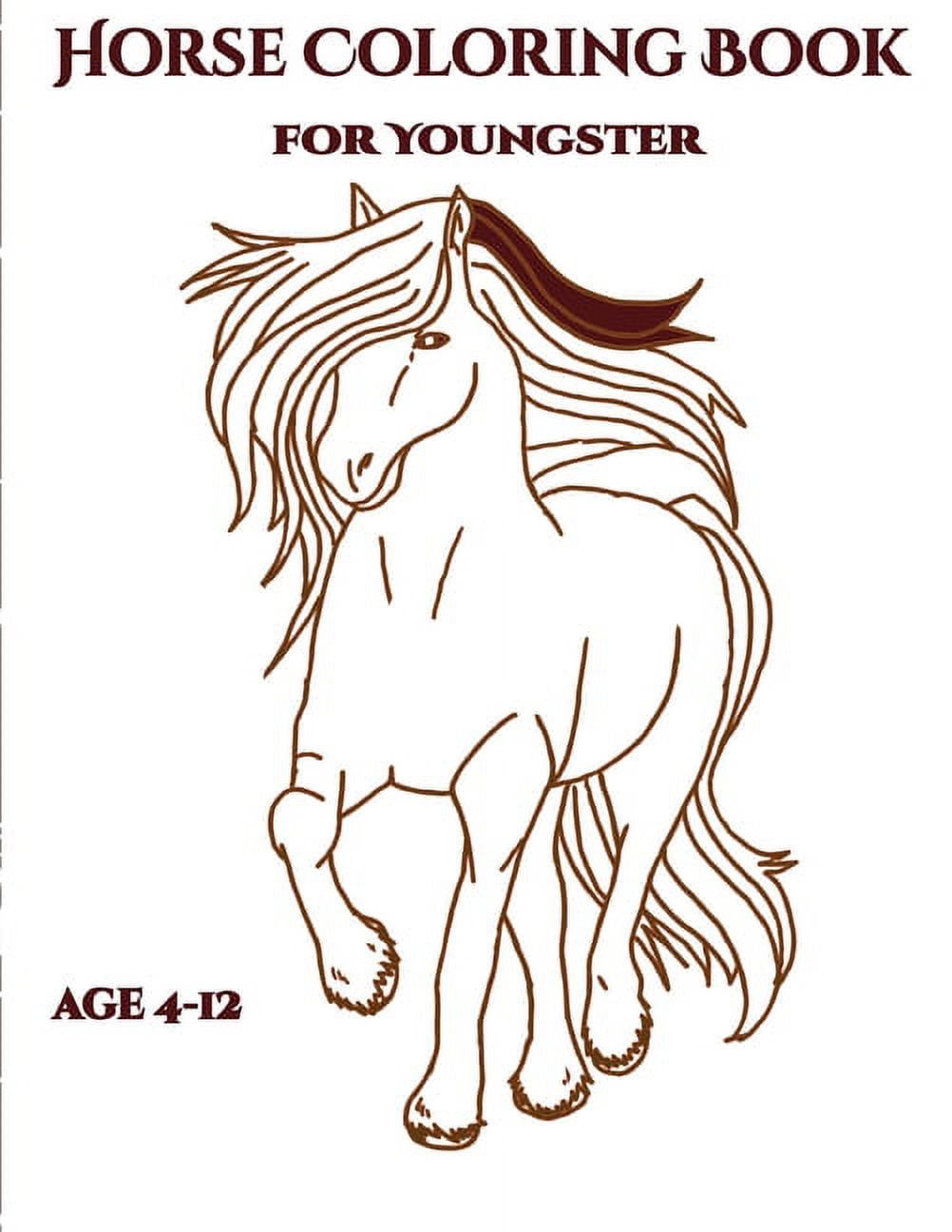 Horse coloring book for youngsters amazing horse drawing to color for kids and children