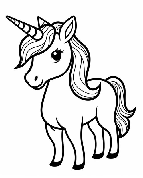 Page unicorn horns coloring images