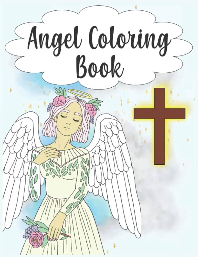 Angel coloring book realistic angel coloring pages for adults coloringbooks sunshine books