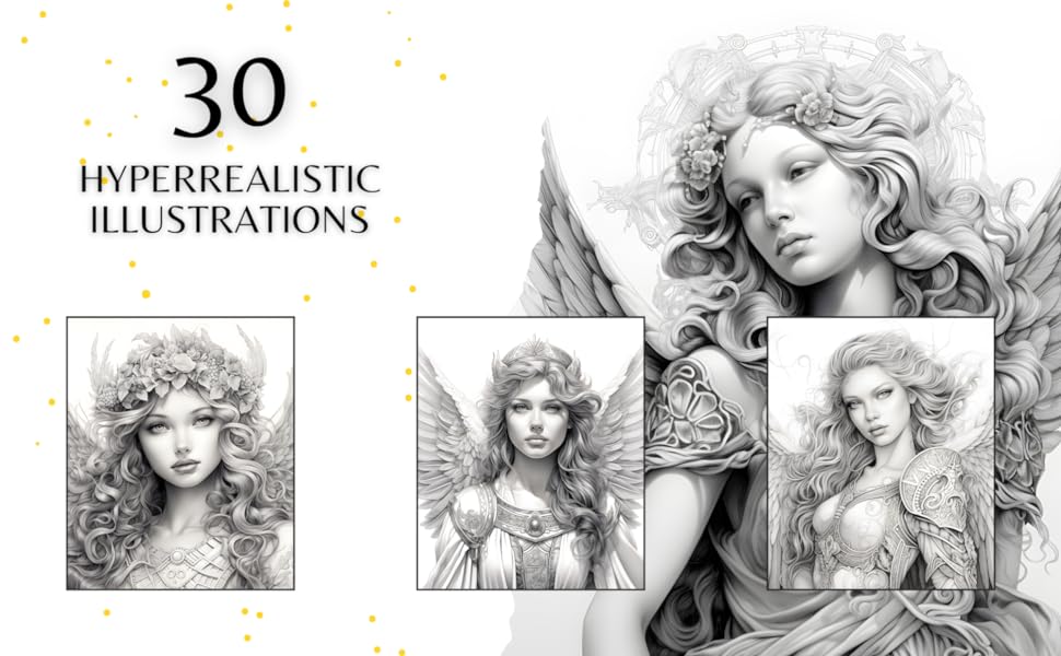 Angel collection coloring book for adults intricate grayscale illustrations press sl color books