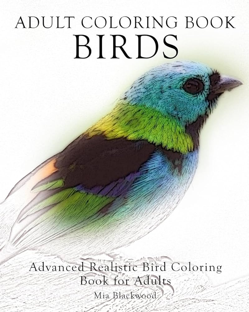 Adult coloring book birds advanced realistic bird coloring book for adults blackwood mia books