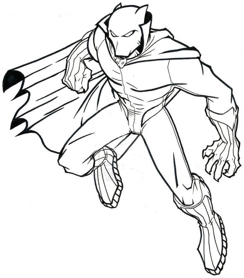 Black panther coloring pages by wk