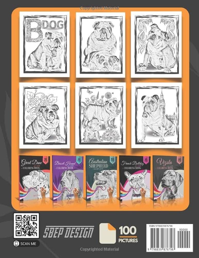 English bulldog coloring book for adults beautifull realistic coloring pages for bulldogs owners and lovers a fun and relaxing way to destress the beauty of dogs design sbep books