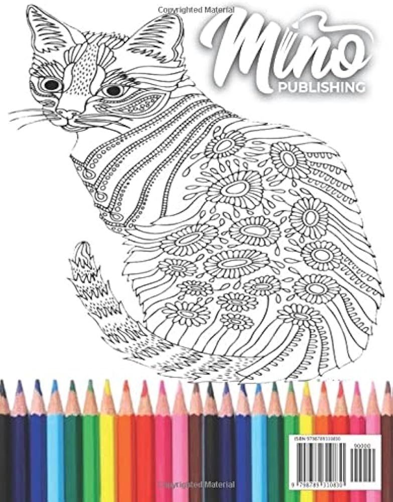 Cat coloring book cat coloring book for adults boys and girls of all ages realistic cats to color and have fun zentangle cats coloring book for mandala style detailed coloring pages
