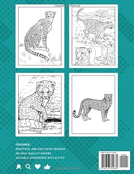 Cheetah loring book for kids easy by lawson molly