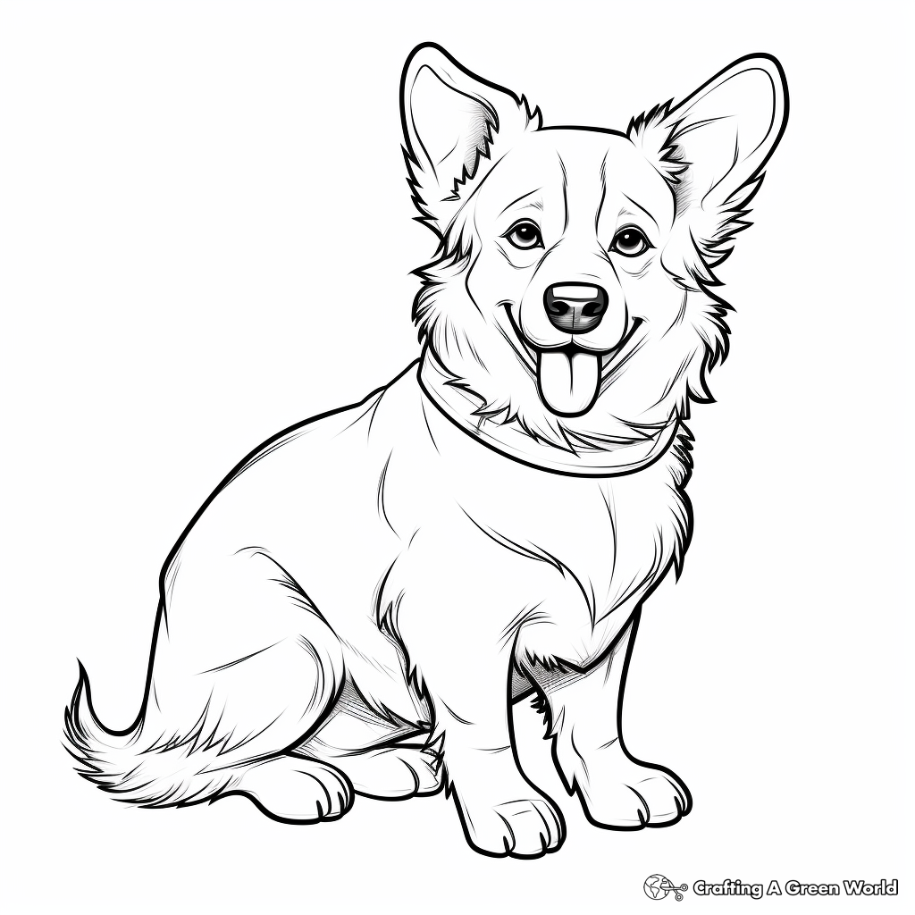 Corgi coloring pages