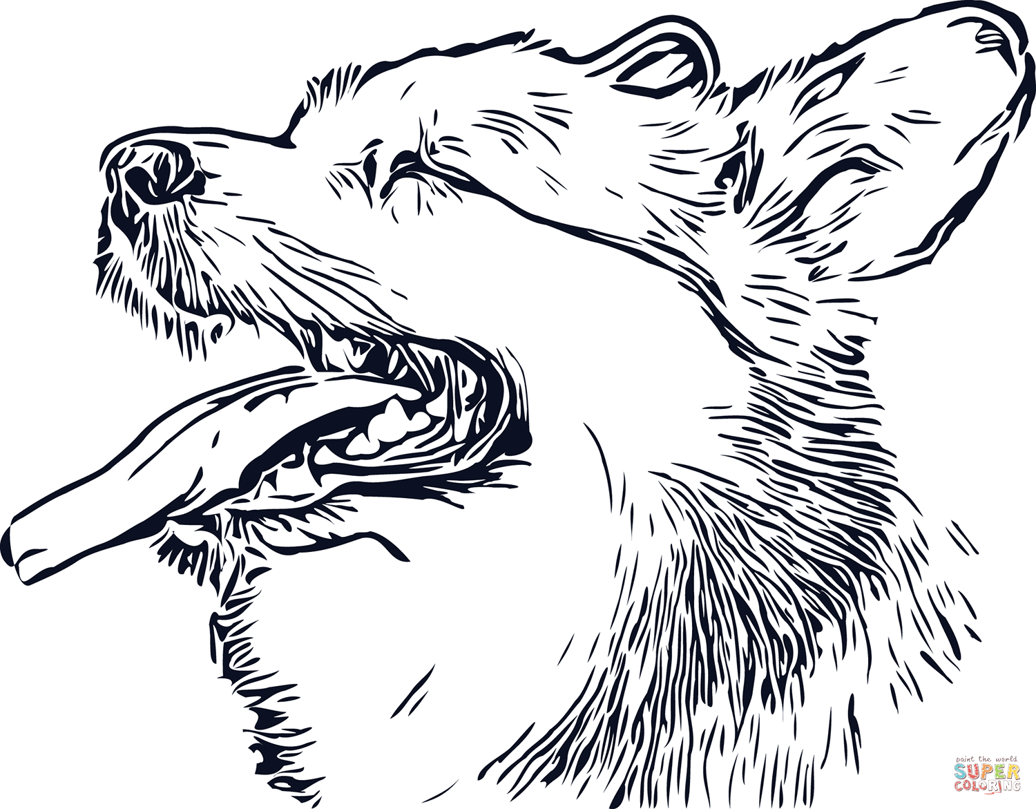 Corgi head coloring page free printable coloring pages
