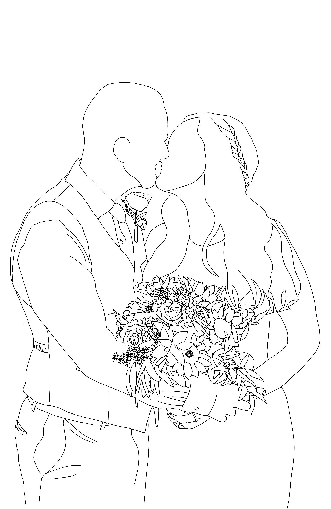 Custom illustrated portrait