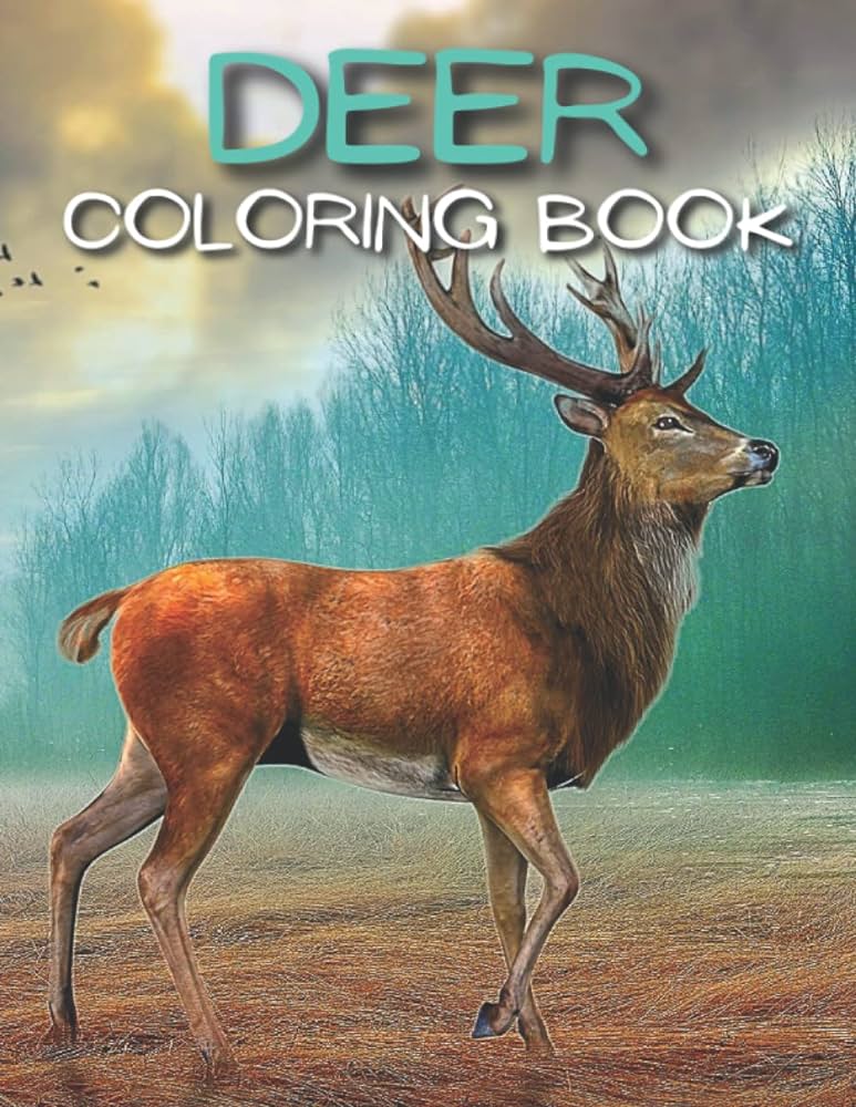 Deer coloring book realistic deer coloring pages deer graysle coloring book deer coloring book for