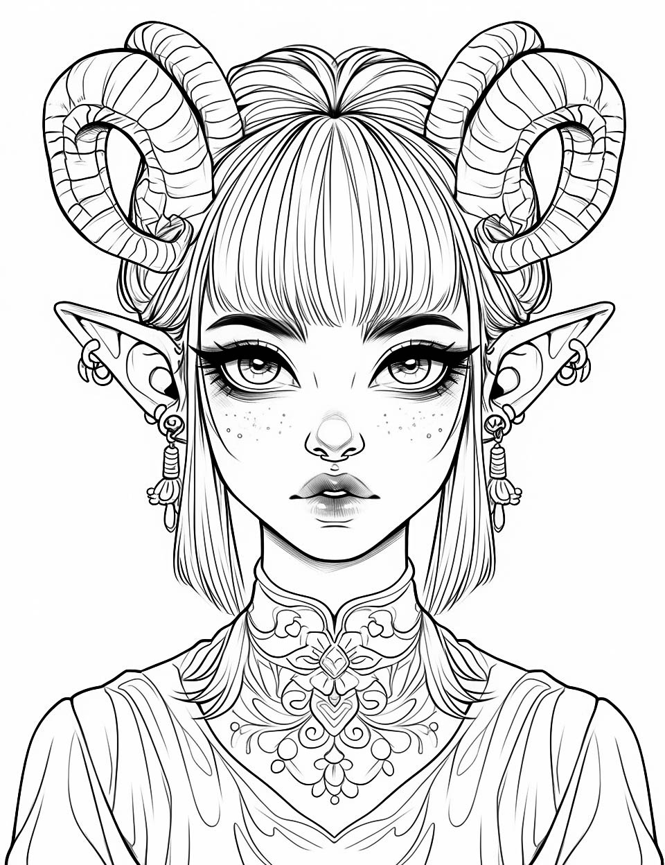 Stunning elf coloring pages for kids and adults