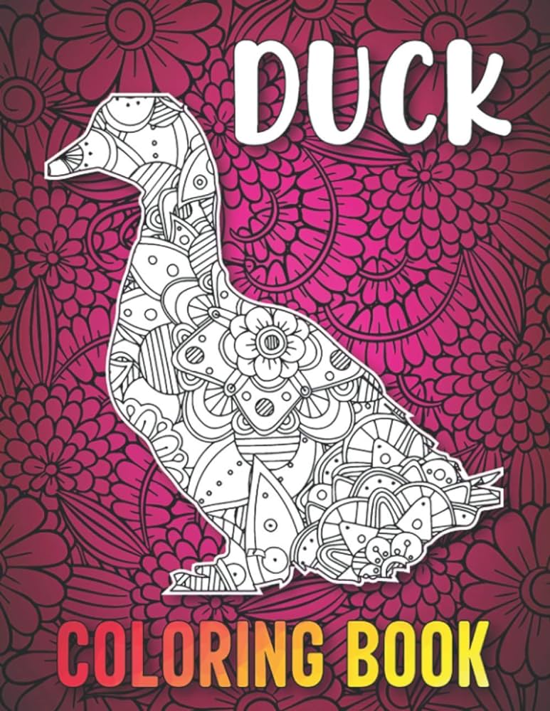 Duck coloring book intrite duck coloring pages with beautiful patterns to release stress after stressful working hours duck gifts for women illustrations real books