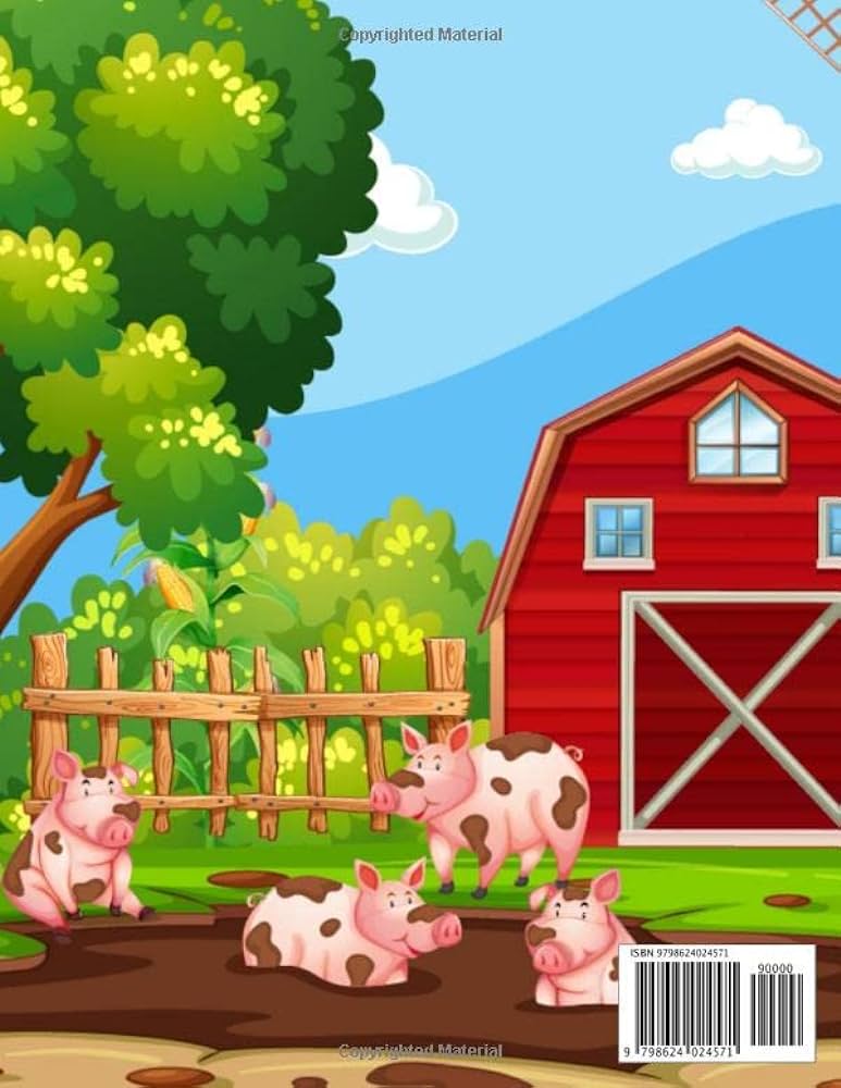 Farm animals loring book for kids fun and educational realistic farm loring pages for preschoolers