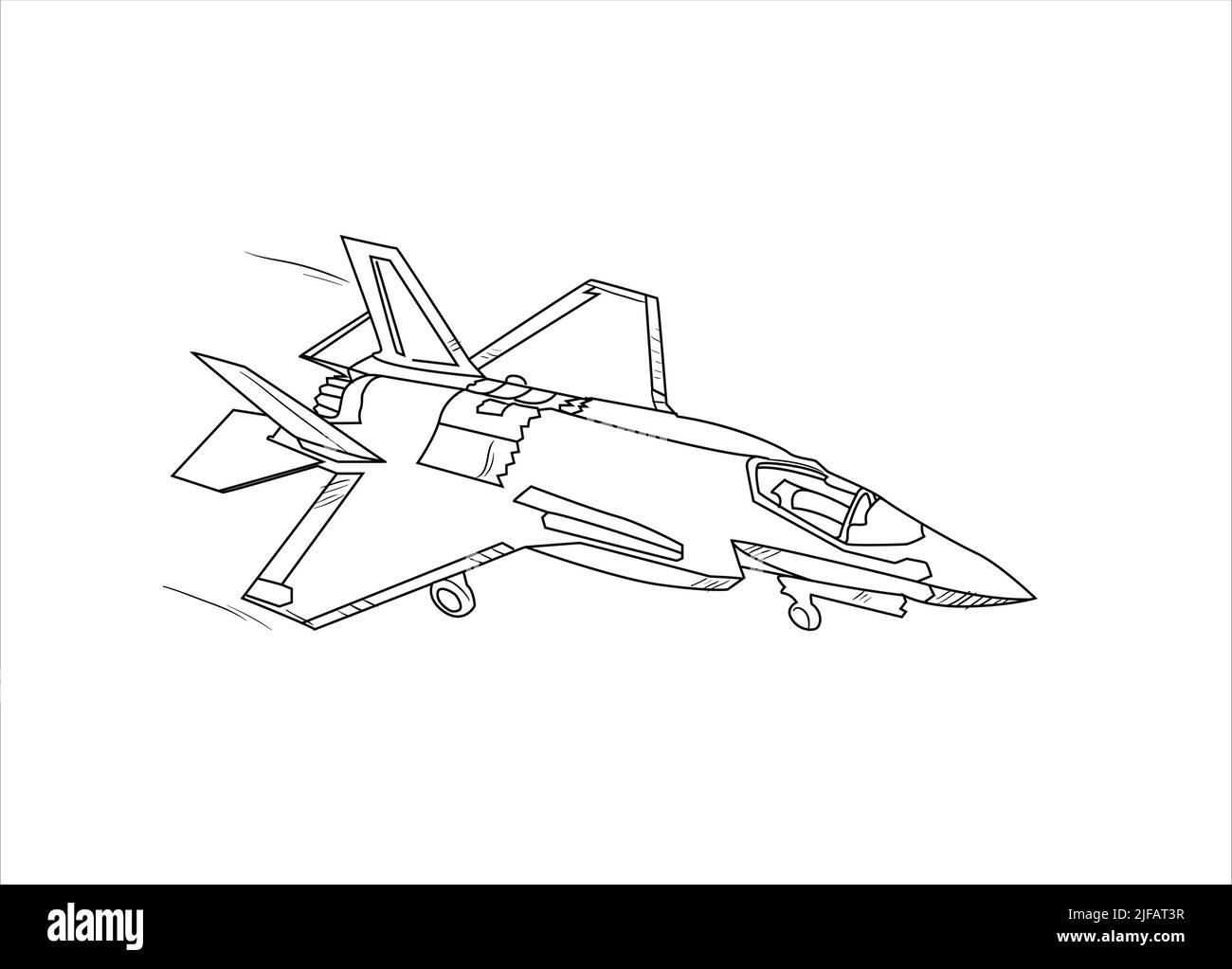 Fighter plane drawing black and white stock photos images