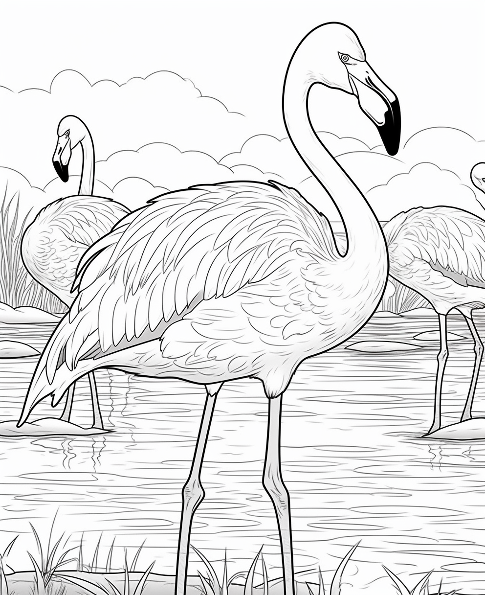 Flamingo coloring page coloring books for children years old coloring pages