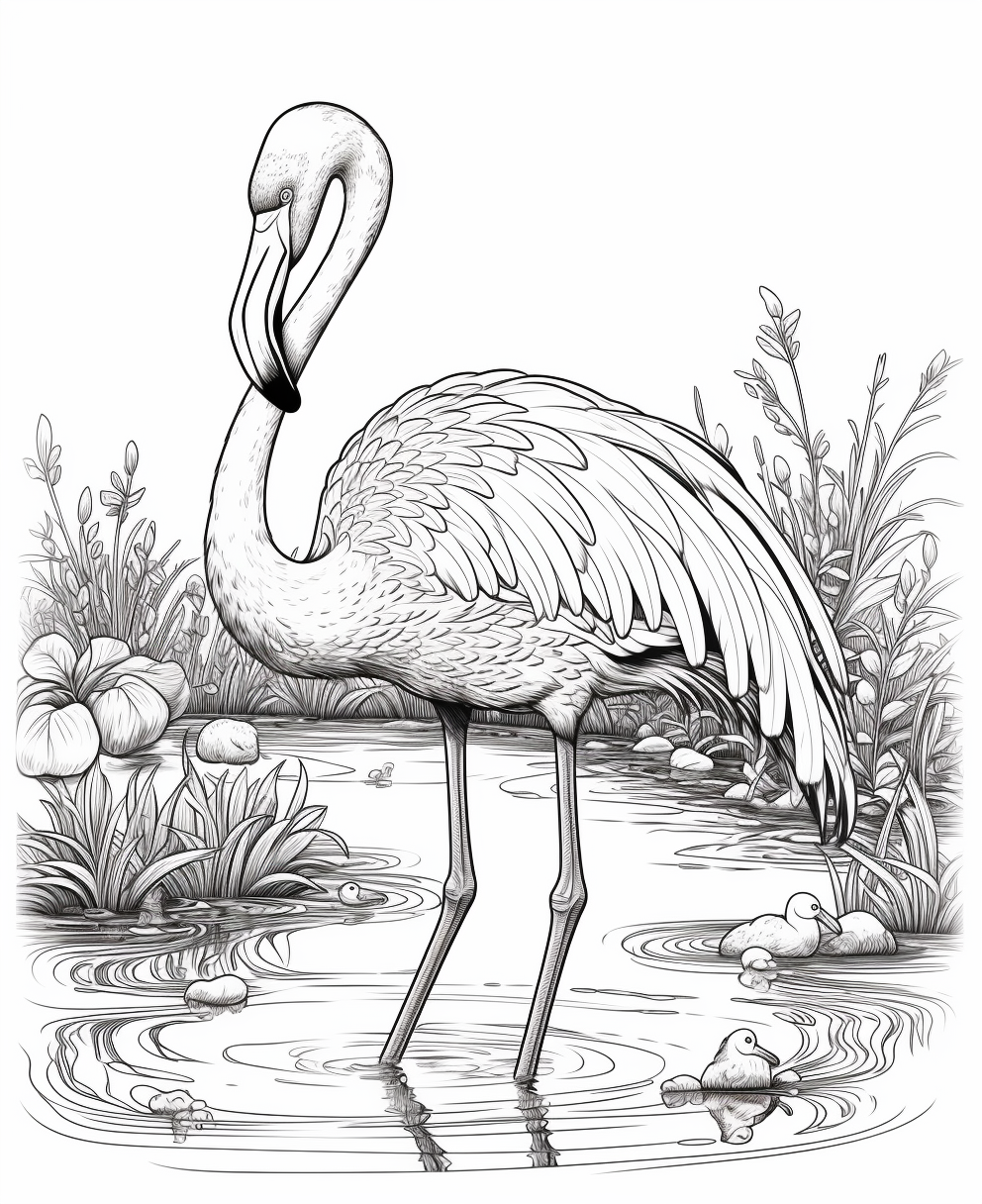Flamingo coloring page coloring books for children years old coloring pages
