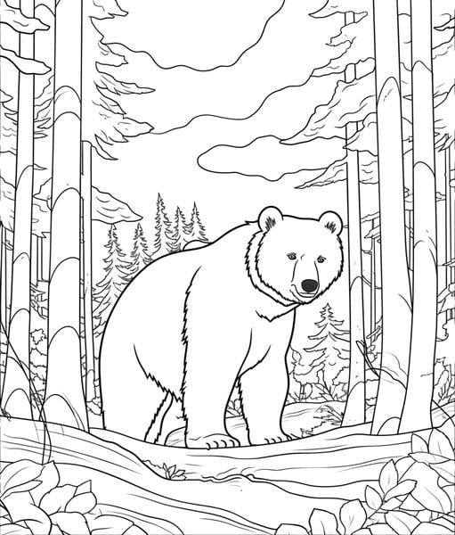 Free printable forest coloring pages list