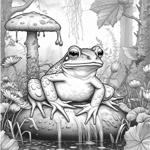 Frogs coloring book grayscale coloring pages for stress relief and relaxation colorgnome books