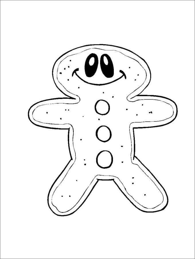Gingerbread man s colouring pages