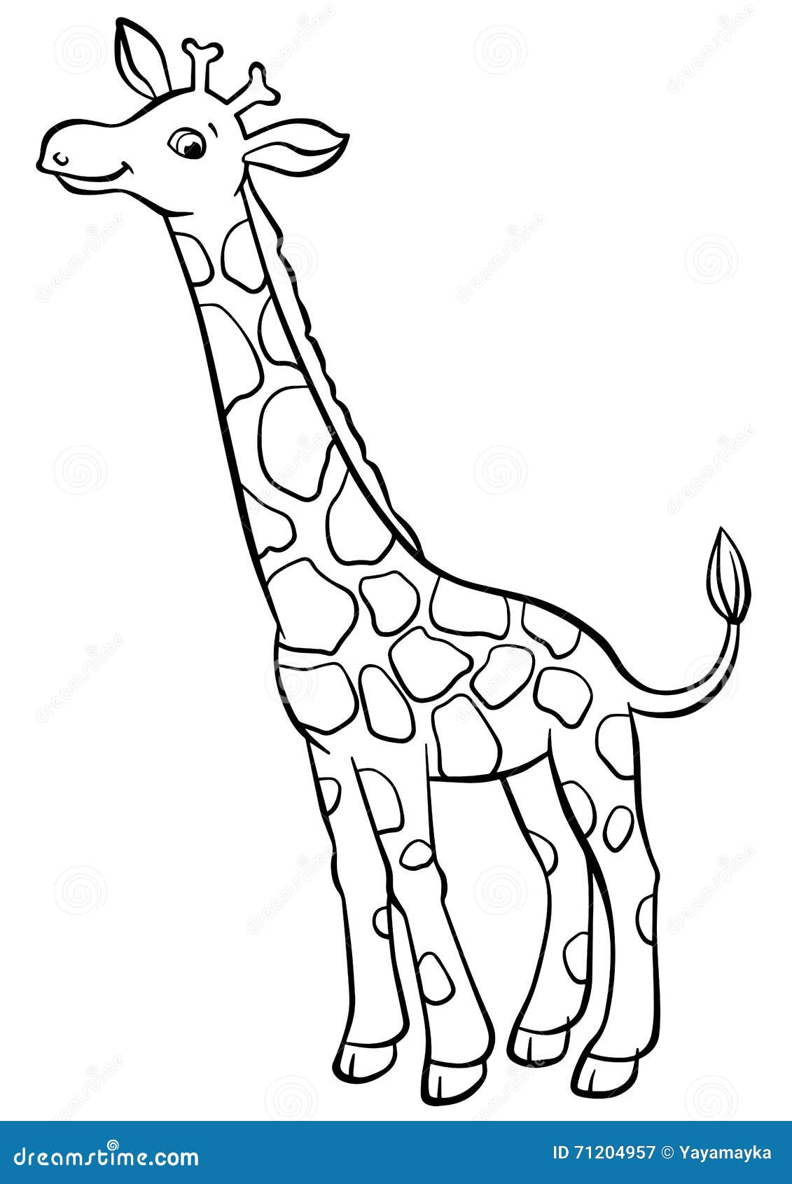 Giraffe coloring stock illustrations â giraffe coloring stock illustrations vectors clipart