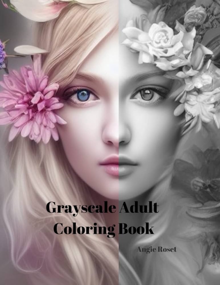 Graysle adult coloring book realistic beautiful girls portraits heavenly gorgeous women ai art generator app was used to create this roset angie books
