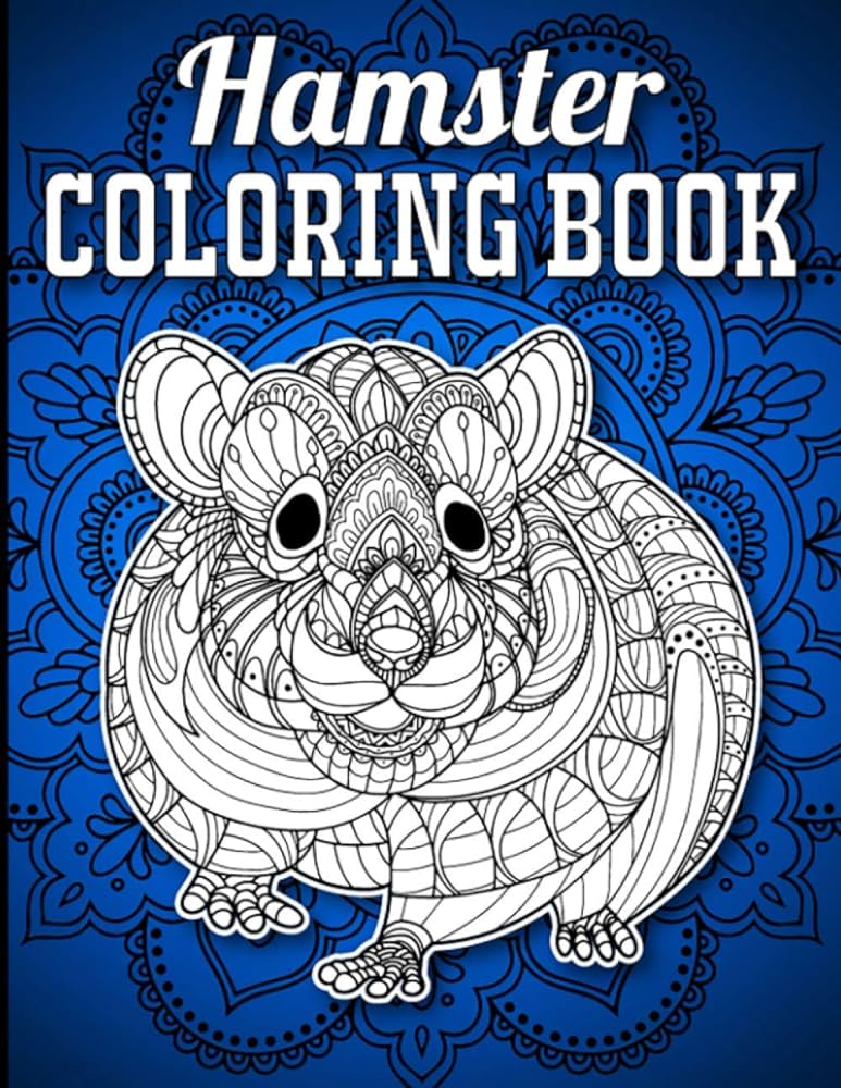 Hamster coloring book single