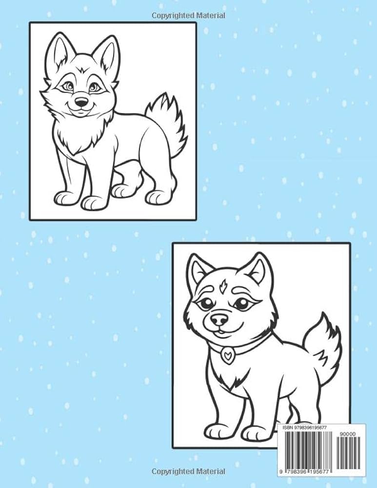 Husky coloring book for kids fun and amazing by press hiba